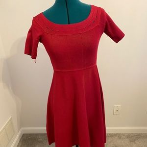 Bandage style dress - cherry
